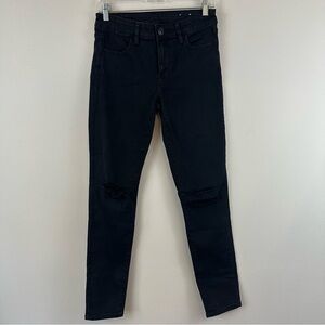 American Eagle | Black Distressed Jegging Skinny Jeans Size 4